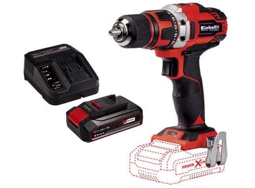 Einhell Bohrschrauber TE CD 18/40 Li inkl. 2.5 Ah Akku und Ladegerät für 65,90€ (statt 75€)