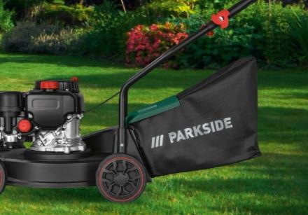 Parkside PBM 132 A1 Benzinrasenmäher mit 40 Liter Fangsack für 99,99€