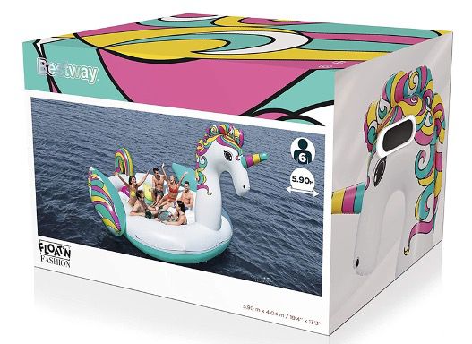 Bestway Badeinsel Float‘N Fashion Riesen Einhorn 419x603x277cm für 111,64€ (statt 193€)