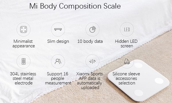 Xiaomi Smartscale 2 (Bluetooth, Körperfettmessung) für 12,95€ (statt 24€)