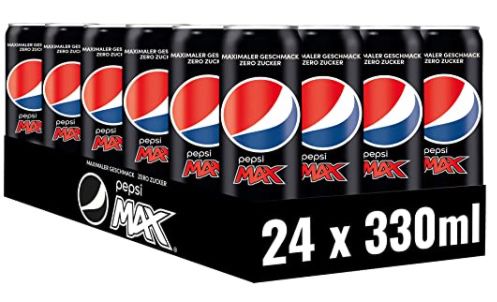 24x Pepsi Max in der Dose (je 0,33L) für 10,58€ + Pfand   Prime Sparabo