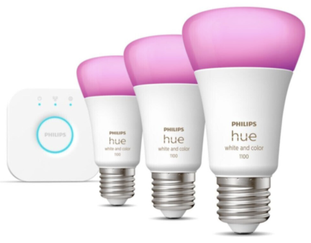 3x Philips hue White & Color Ambiance E27 + Bridge für 89,99€ (statt 123€)