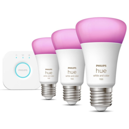 3x Philips hue White & Color Ambiance E27 + Bridge für 89,99€ (statt 123€)