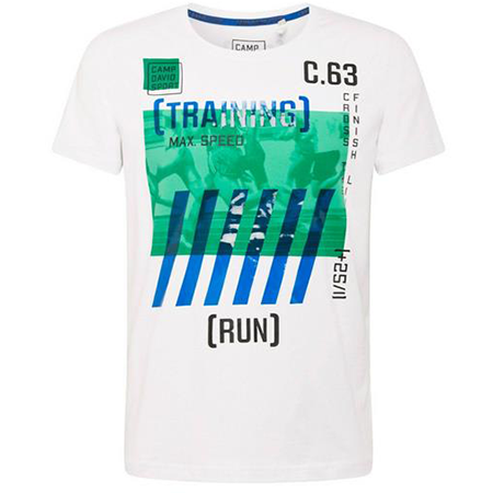 Camp David T Shirt in weiß/marineblau für 17,45€ (statt 35€)