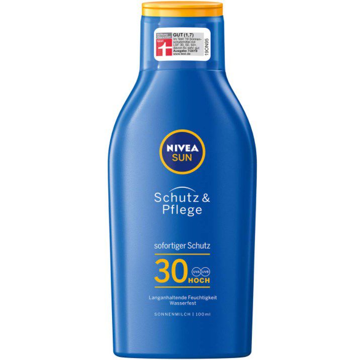 Nivea Sun Schutz & Pflege Sonnenmilch 100ml mit LSF 30 ab 1,60€ (statt 2,78€)   SparAbo