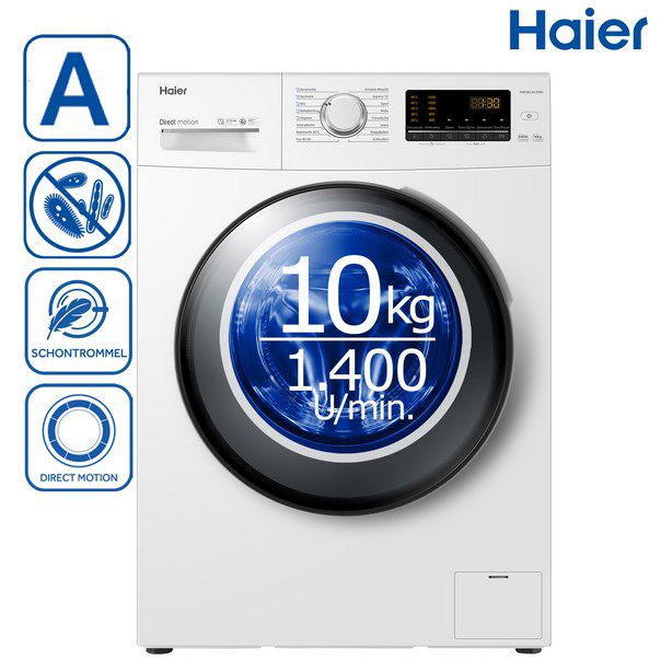 Haier HW100 B1439N Waschmaschine (10kg) für 341,91€ (statt 409€)