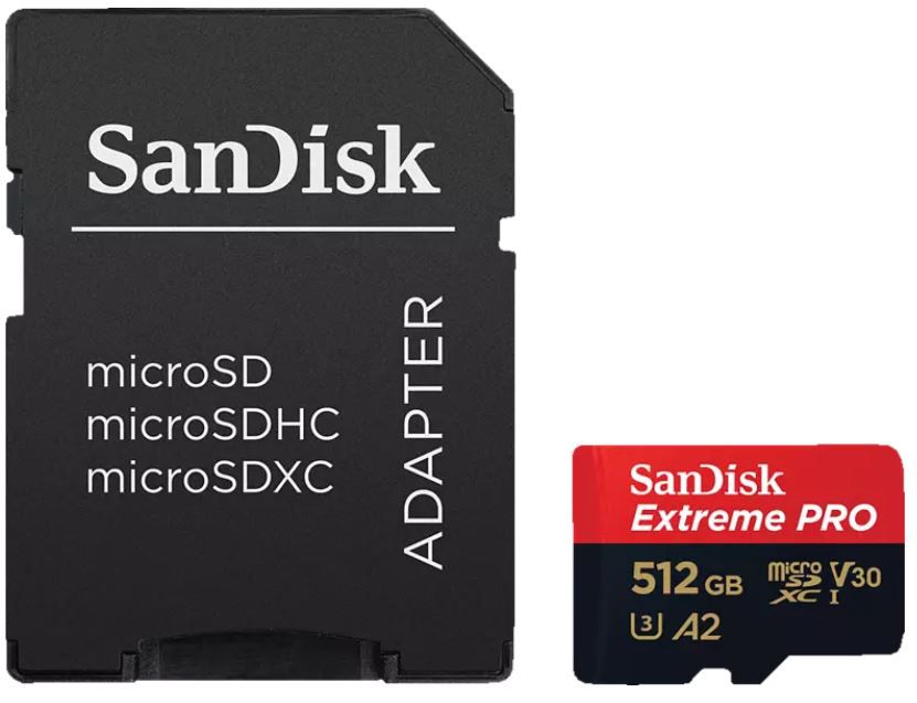 SANDISK Extreme PRO 512GB Micro SDXC A2 Speicherkarte für 89,99€ (statt 106€)