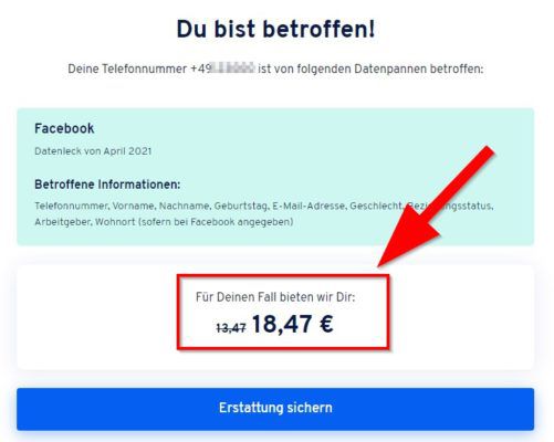 Facebook Datenpanne: ihr könnt sofort 18,47€ Schadenersatz anfordern