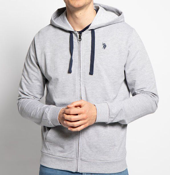 U.S. Polo Assn. Kapuzensweatshirt Blau oder Grau für je 38,83€ (statt 70€)