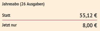 Jahresabo Brigitte Digital E Paper für 8€ (statt 55€)