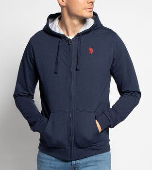 U.S. Polo Assn. Kapuzensweatshirt Blau oder Grau für je 38,83€ (statt 70€)