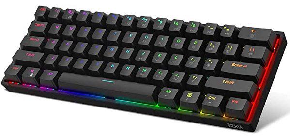 Dierya DK61E   mechanische RGB Gaming Tastatur für 48,99€ (statt 70€)   QUERTY Layout