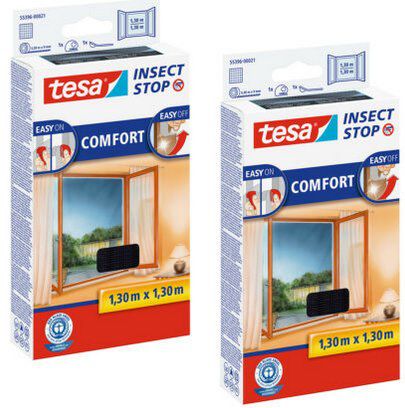 2er Pack: tesa Insect Stop COMFORT Fliegengitter (selbstklebend) mit 130x130cm für 19,95€ (statt 25€)