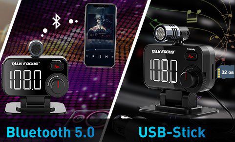 Knofarm BT92   Bluetooth FM Transmitter mit QC 3.0 für 8€ (statt 22€)   Prime