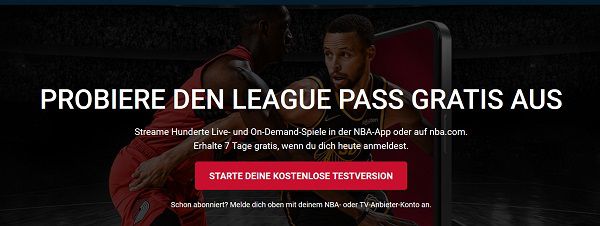 Wieder da! Kostenlose Testversion des NBA League Pass