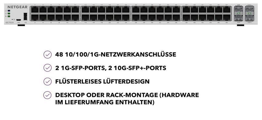 NETGEAR GC752X Insight Managed Switch 48 Ports für 175,90€ (statt 495€)