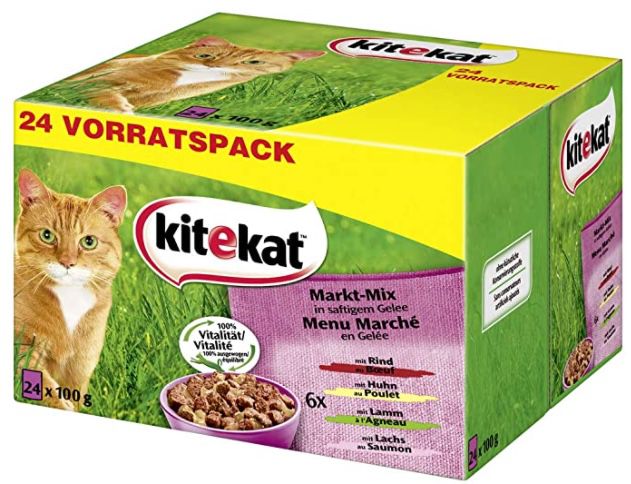 240er Pack Kitekat Katzen Nassfutter Markt Mix in Gelee ab 31€ (statt 50€)