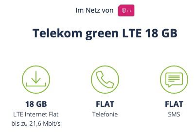 🔥 Telekom Allnet Flat mit 18GB LTE für 15,99€ mtl.   VoLTE & WiFi Call möglich!