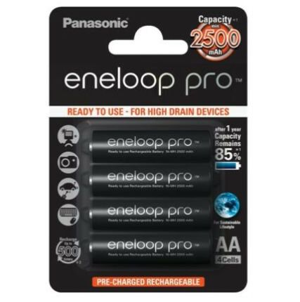 4x 4er Pack Panasonic eneloop pro Ready to Use 2.500 mAh für 40,52€ (statt 53€)