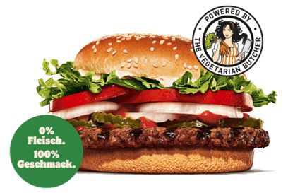 Plant based Whopper gratis bei Burger King bis zum 9. Juni über die App