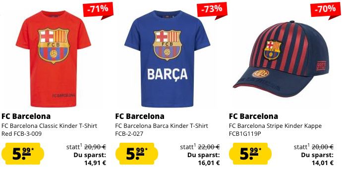 FC Barcelona Kids Sale + 5€ Gutschein ab 60€   z.B. Regenjacke 3,99€ oder Poloshirt 7,99€