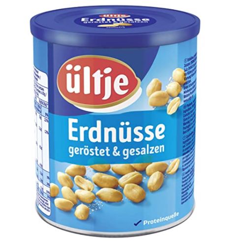 5er Pack ültje Erdnüsse geröstet und gesalzen (je 500g Dose) für 13,96€   Prime