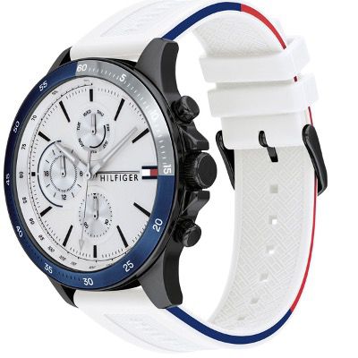 Tommy Hilfiger Herrenuhr 1791723 in Weiß Blau für 109,65€ (statt 141€)