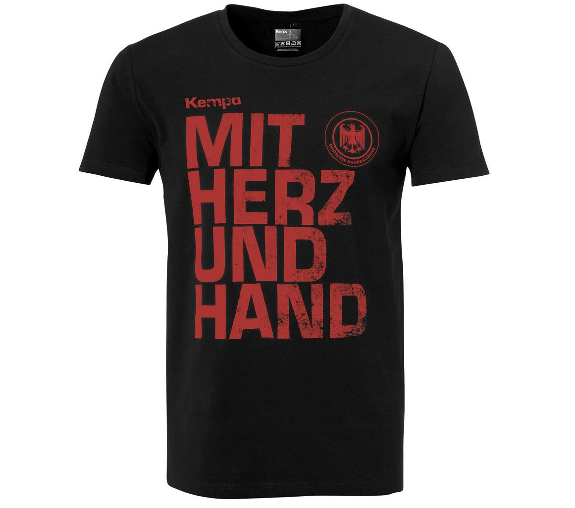 DHB Deutschland Kempa WIR IHR ALLE MIT HERZ UND HAND Kinder Herren T-Shirt neu 
