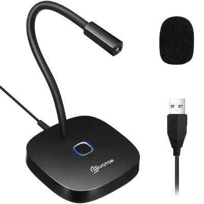 EIVOTOR USB Mikrofon mit Mute Taste kompatibel mit Mac, Windows & PS4 für 11,76€ (statt 17€)