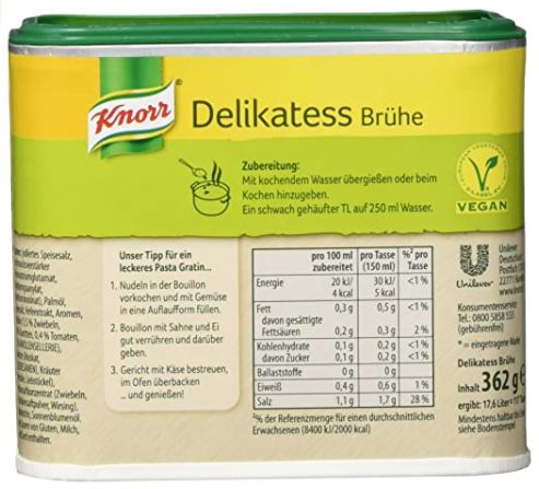 6er Pack Knorr Delikatess Brühe (je 362g) ab 12,44€ (statt 18€)   Prime