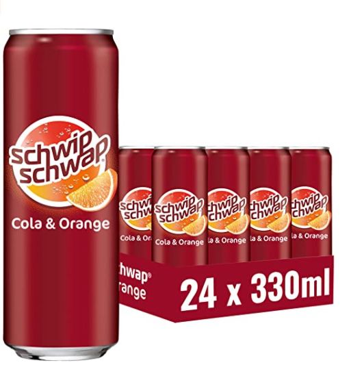 24x Schwip Schwap koffeinhaltiges Cola-Erfrischungsgetränk mit Orange für 10€ + 6€ Pfand