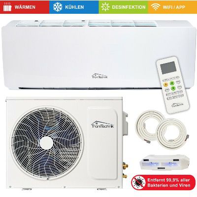 TroniTechnik Split Klimaanlage 9000 BTU 5in1 Smart mit 5m Schlauch für 299€ (statt 399€)