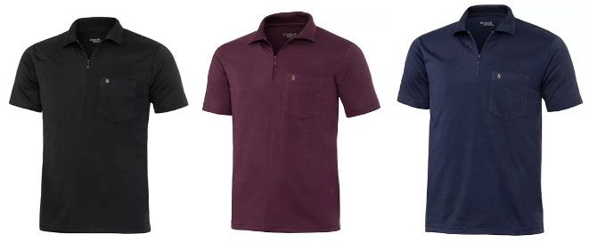 2x Henson&Henson Herren Poloshirt mit Zipper als Kurzarm für 29,98€ (statt 40€)