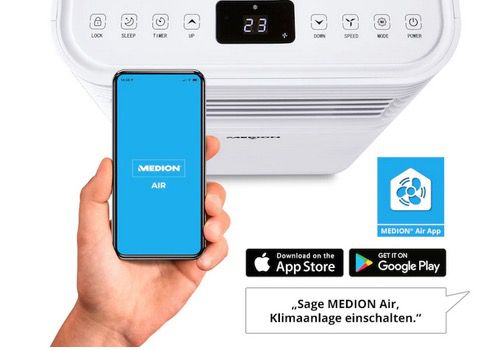 Medion Klimaanlage MD37215 7.000 BTU mit App  und Sprachsteuerung für 249,95€ (statt 288€)