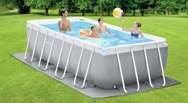 Intex Frame Prism Rectangular Pool 400x200x122cm inkl. Filteranlage und Leiter für 655,99€ (statt 799€)