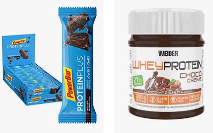 Protein Snacks & Food bei Amazon   z.B. 24x PowerBar Protein Plus Riegel für 18,99€