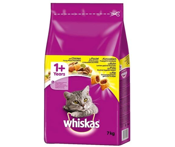 7kg Whiskas Katzen Trockenfutter Adult 1+ mit Huhn für 11,99€ (statt 18€)