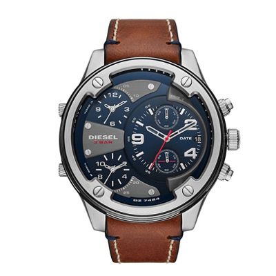 Diesel Herren Uhr Boltdown in Braun Silbergrau für 115€ (statt 190€)