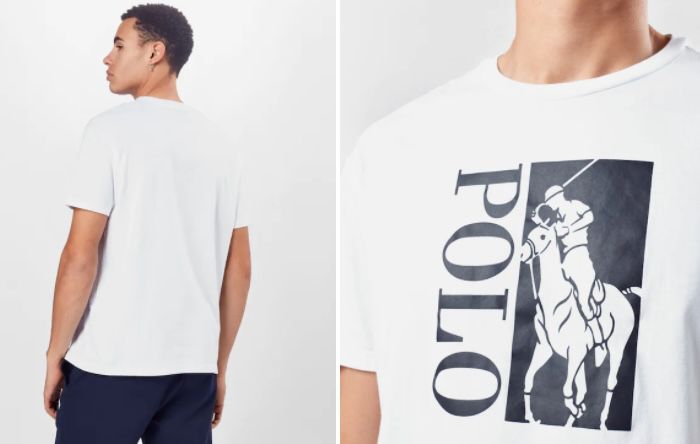 Polo Ralph Lauren T Shirt in Weiß mit großem Polo Logo für 34,95€ (statt 45€)