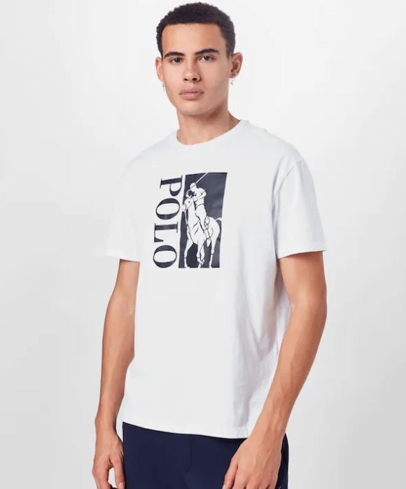 Polo Ralph Lauren T Shirt in Weiß mit großem Polo Logo für 34,95€ (statt 45€)