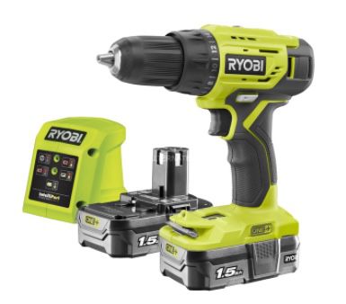 Ryobi Akku Bohrschrauber R18DD4 215GJ inkl. 2x 1,5Ah Akkus für 86,89€ (statt 98€)