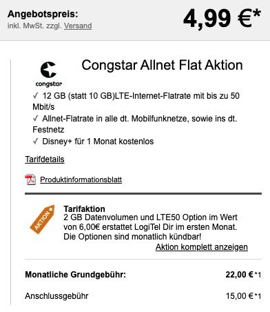 Sony Xperia 10 III 5G für 4,99€ + Telekom Allnet Flat von Congstar mit 10GB LTE für 22€ mtl.