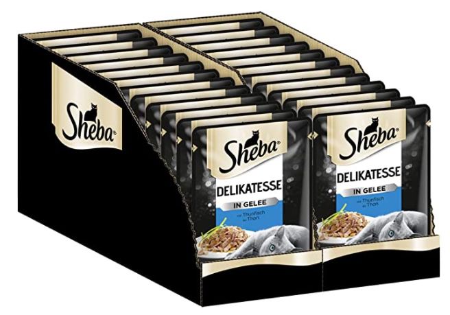 5x 24er Pack Sheba Katzen Nassfutter Delikatesse in Gelee mit Thunfisch für 34,93€ (statt 50€)