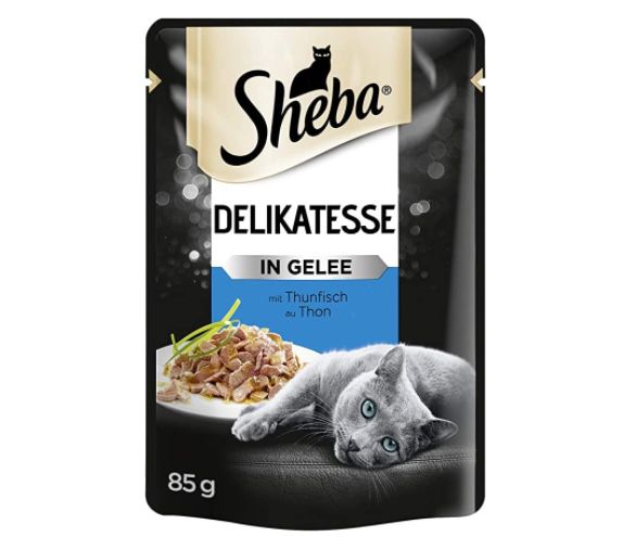 5x 24er Pack Sheba Katzen Nassfutter Delikatesse in Gelee mit Thunfisch für 34,93€ (statt 50€)