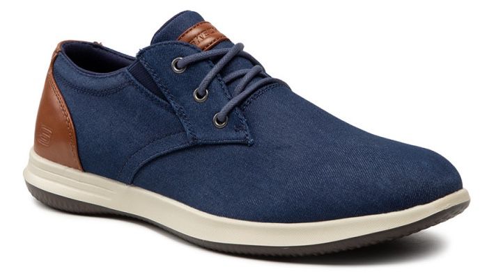 Skechers Darlow Remego Schnürschuh in Blau für 50€ (statt 64€)