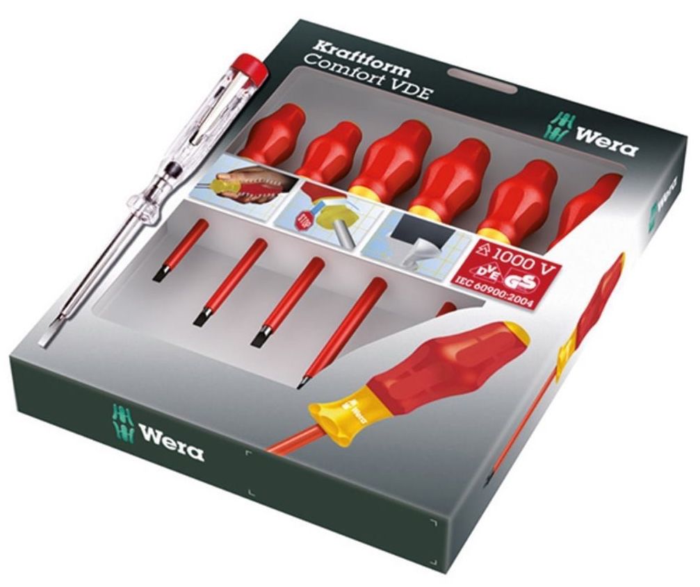 Wera 1160 i/7 Schraubendrehersatz VDE inkl. Spannungsprüfer für 9,49€ (statt 21€)