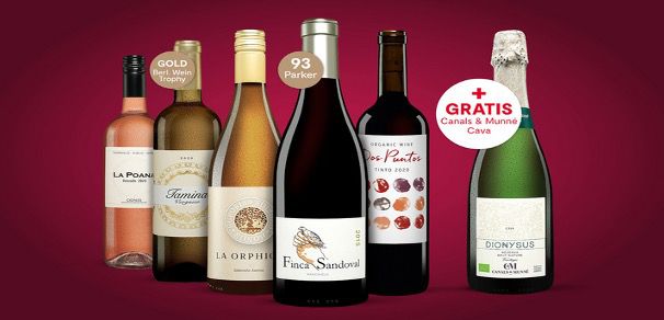 🔥 Vinos Online Weinprobe inkl. 5x Flaschen Wein und 1x Cava ab 32€ (statt 72€)