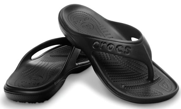 Crocs Baya Flip Zehentrenner in Schwarz für 10,40€ (statt 19€)