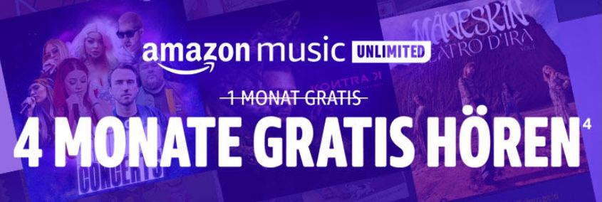 TOP! 4 Monate Amazon Music Unlimited gratis   Neukunden