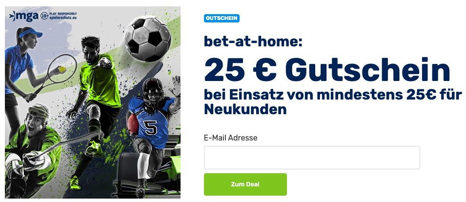 bet at home: 25€ Amazon Gutschein bei nur 25€ Einzahlung + 50% Bonus bis 100€ Einzahlung